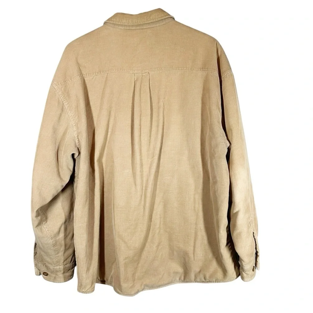 LEVI'S Men's Medium Tan Corduroy Blanket Lined Shacket Jacket Button Down - Picture 8 of 8